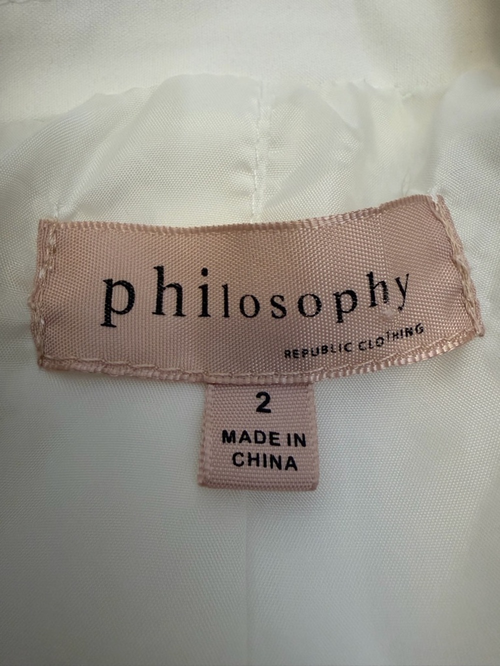Philosophy White Single-Button Blazer - image 3